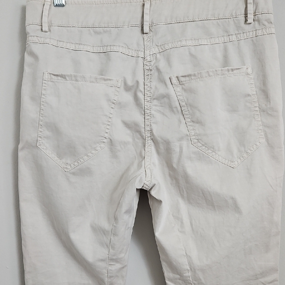 Brunello Cucinelli Women's Beige Tapered Straight Leg Pleated Pants 42 US 6 - Picture 10 of 15